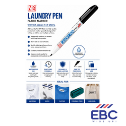 Zig Laundry Pen Medium - Black 